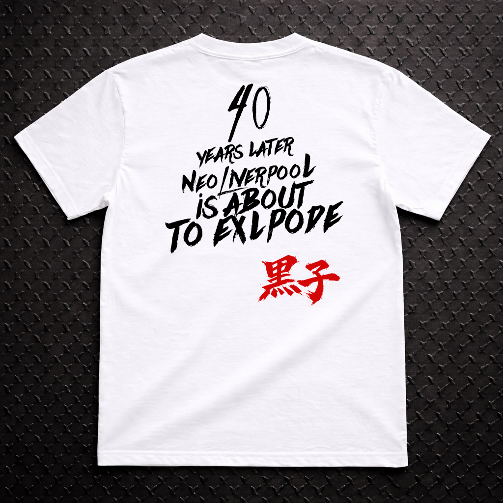 White Kuroko Ink T-shirt with Neo Liverpool back print