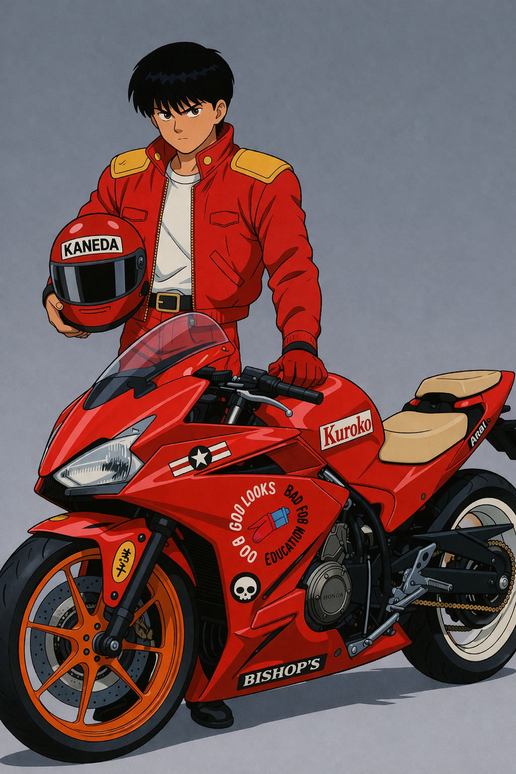 Red rider and futuristic bike.png