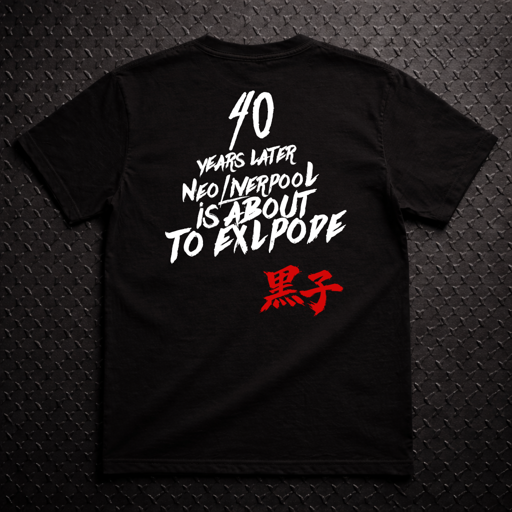 Black Kuroko Ink T-shirt with Neo Liverpool back print