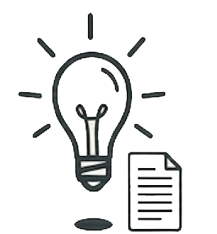 Light bulb and document icon for tattoo booking process