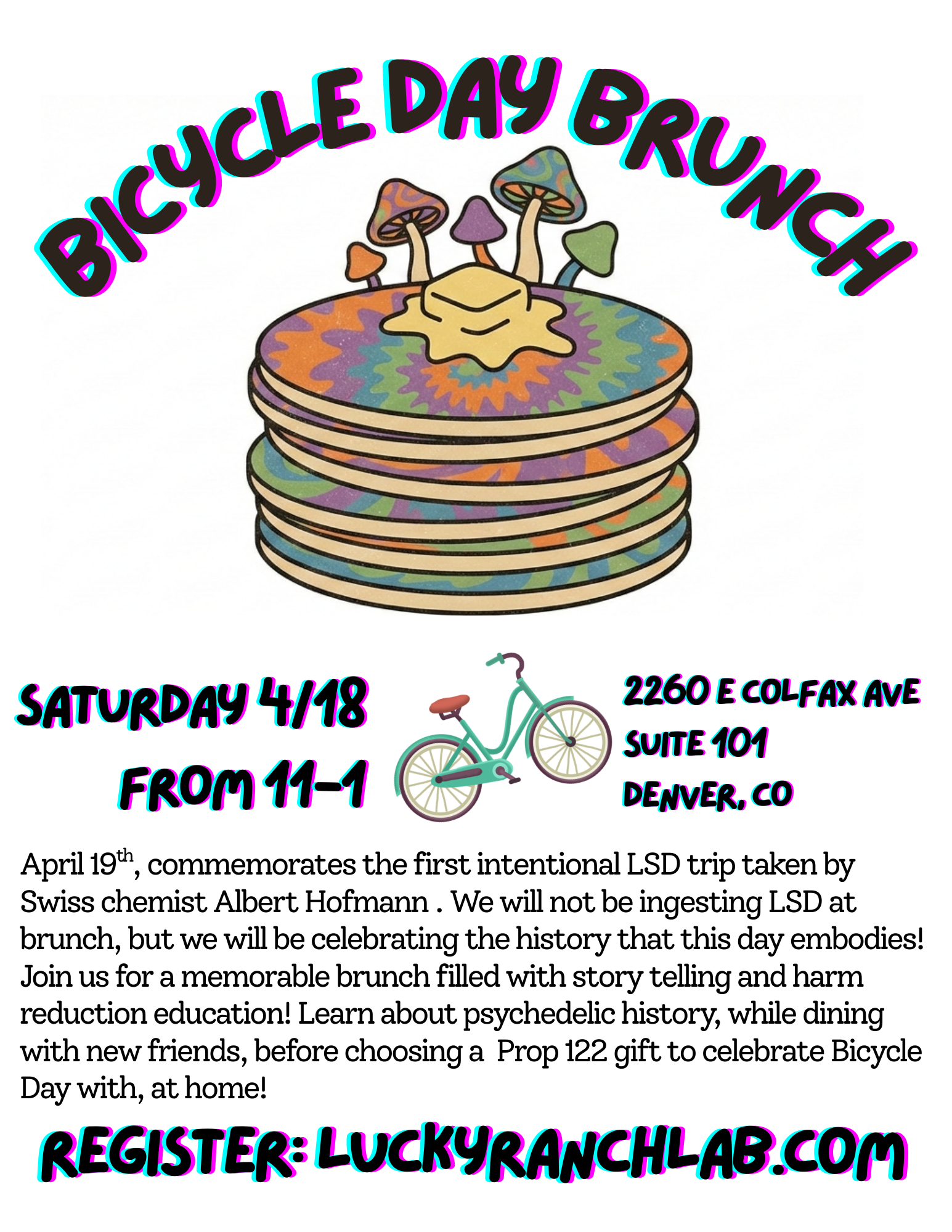4/18 11-1 Bicycle Day Brunch Denver