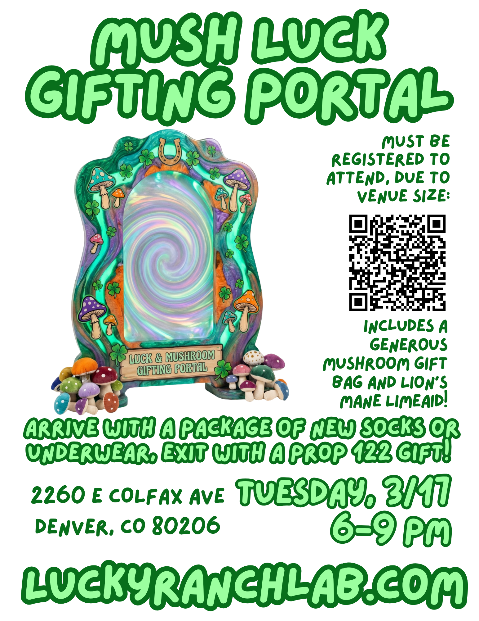 3/17 Denver Mush Luck Grow and Gift Portal