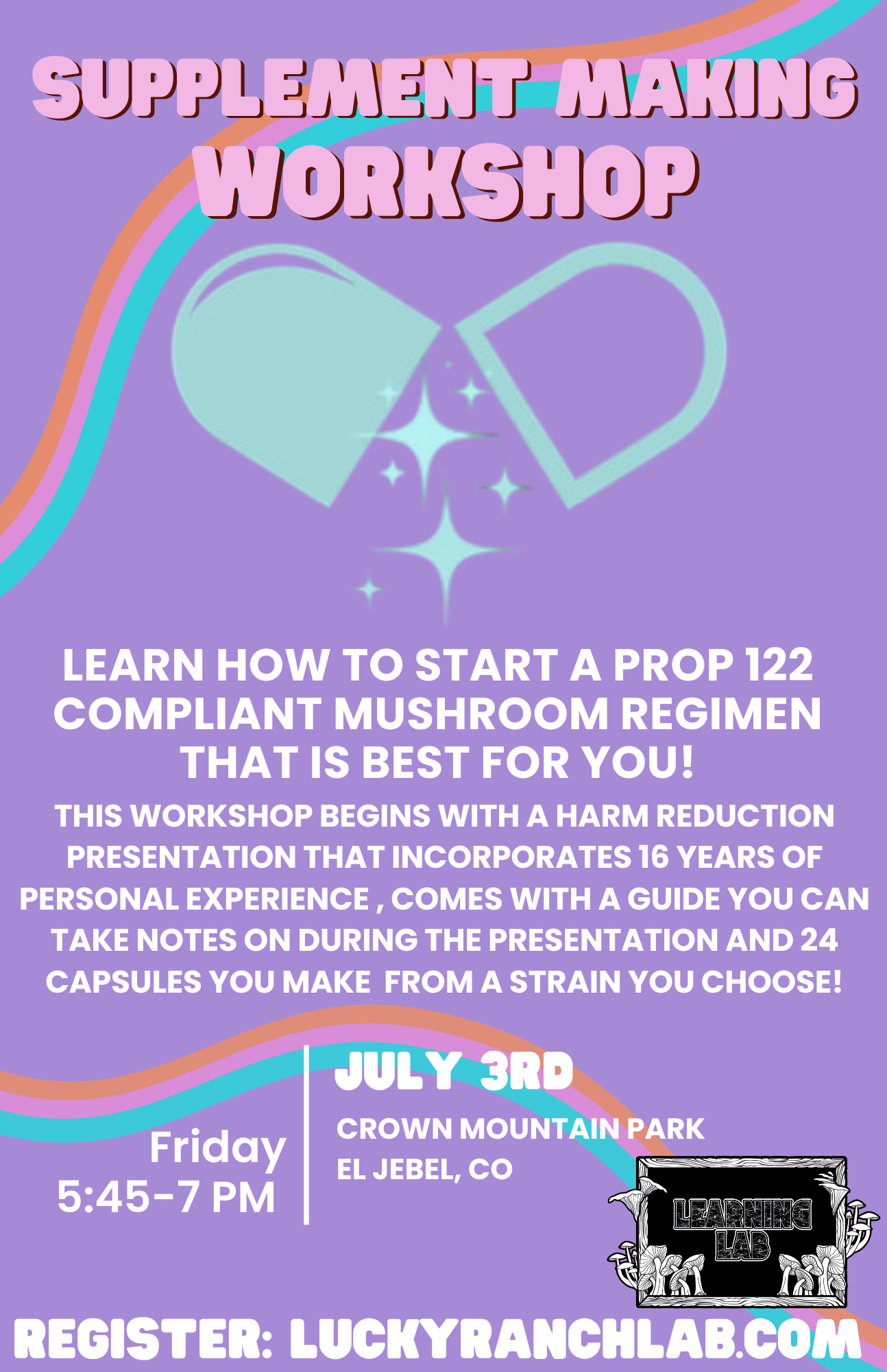 7/3 RFV Mushroom Supplement Making Workshop
