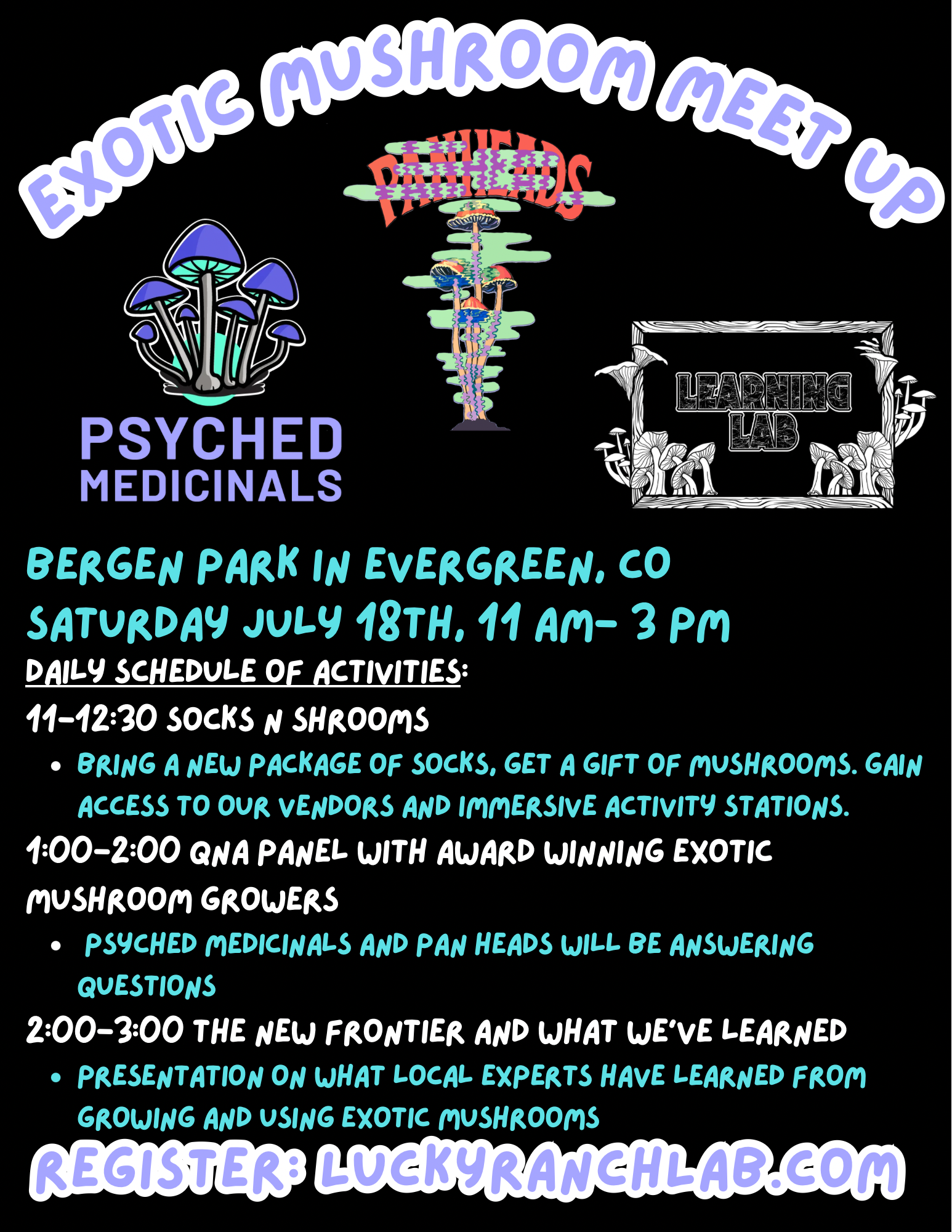 7/18 Exotic Mushroom Meet Up Bergen Park