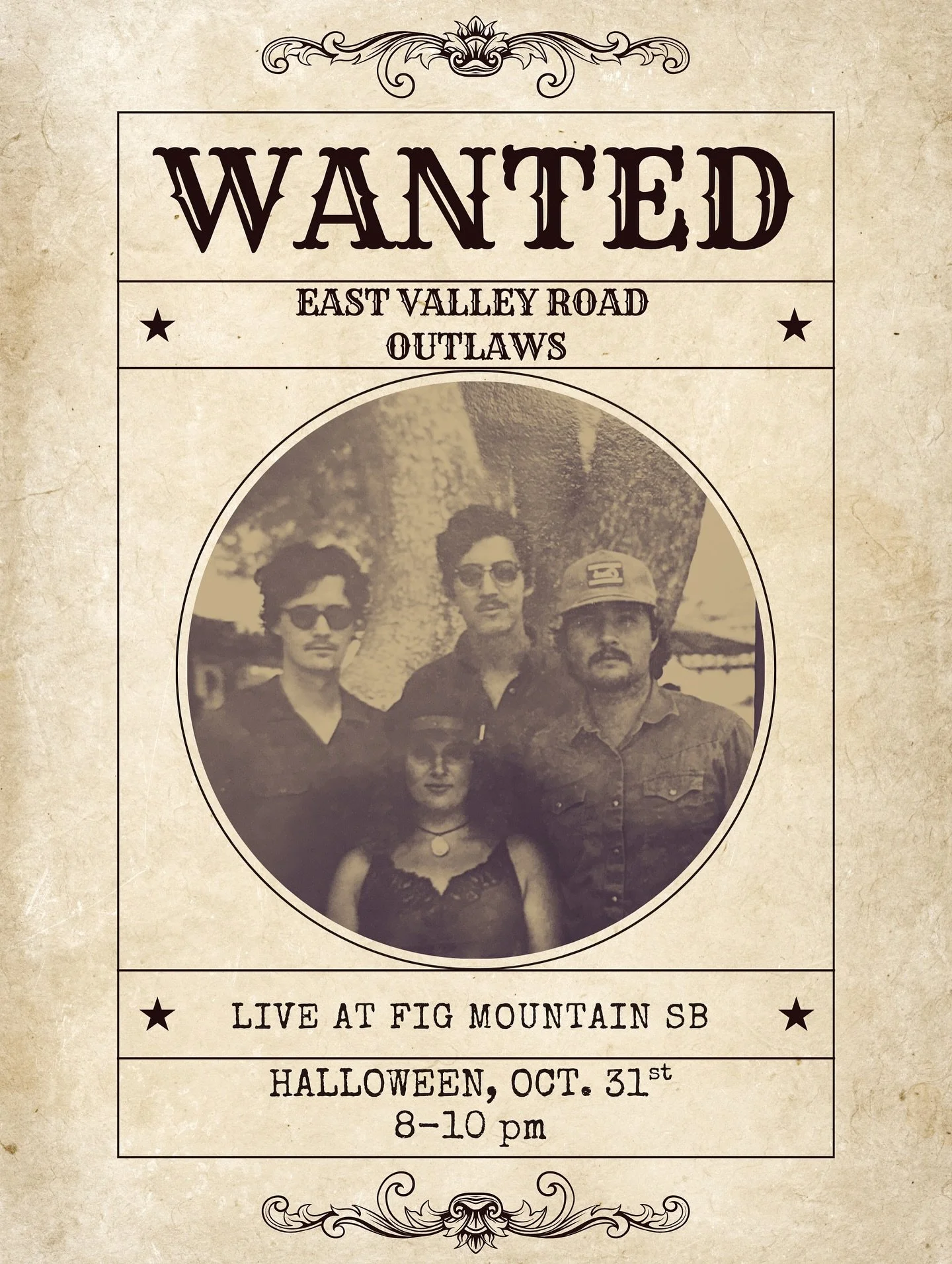 Celebrate Halloween with us next Friday night @figmtnbrewsb 🍻 We&rsquo;ll be live from 8-10pm, and debuting new material. We encourage you come dressed in your best costume! See you soon.