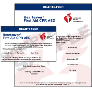 HeartSaver First Aid CPR AED Ecard(Instructor Only Purchase)