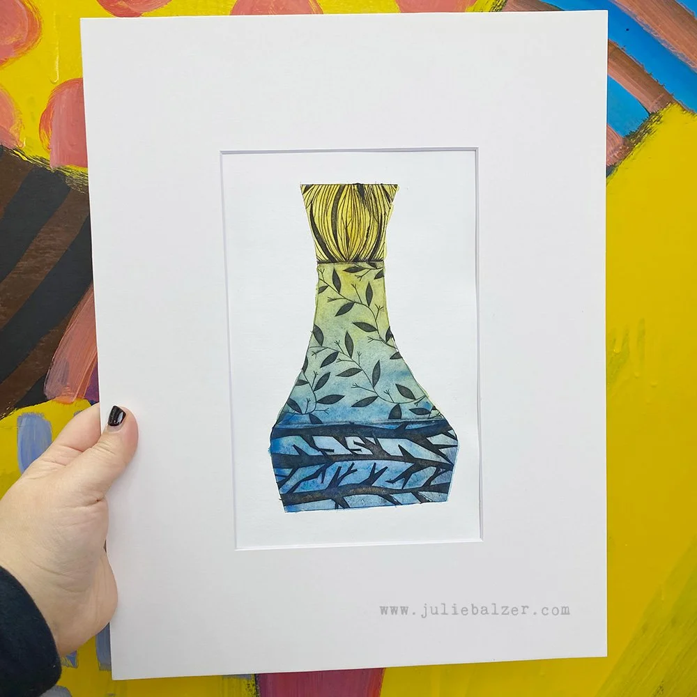 Watercolor TetraPak Vase