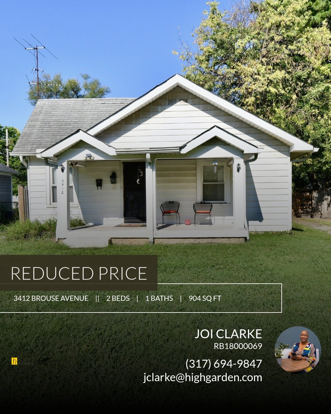 📍 Reduced Price 📍 This recently reduced home at 3412 Brouse Avenue in Indianapolis won't last long, so, don't wait to set up a showing! Reach out here or at (317) 694-9847 for more information!

Joi Clarke
REALTOR&reg; AND SHORT SALES AND FORECLOSU
