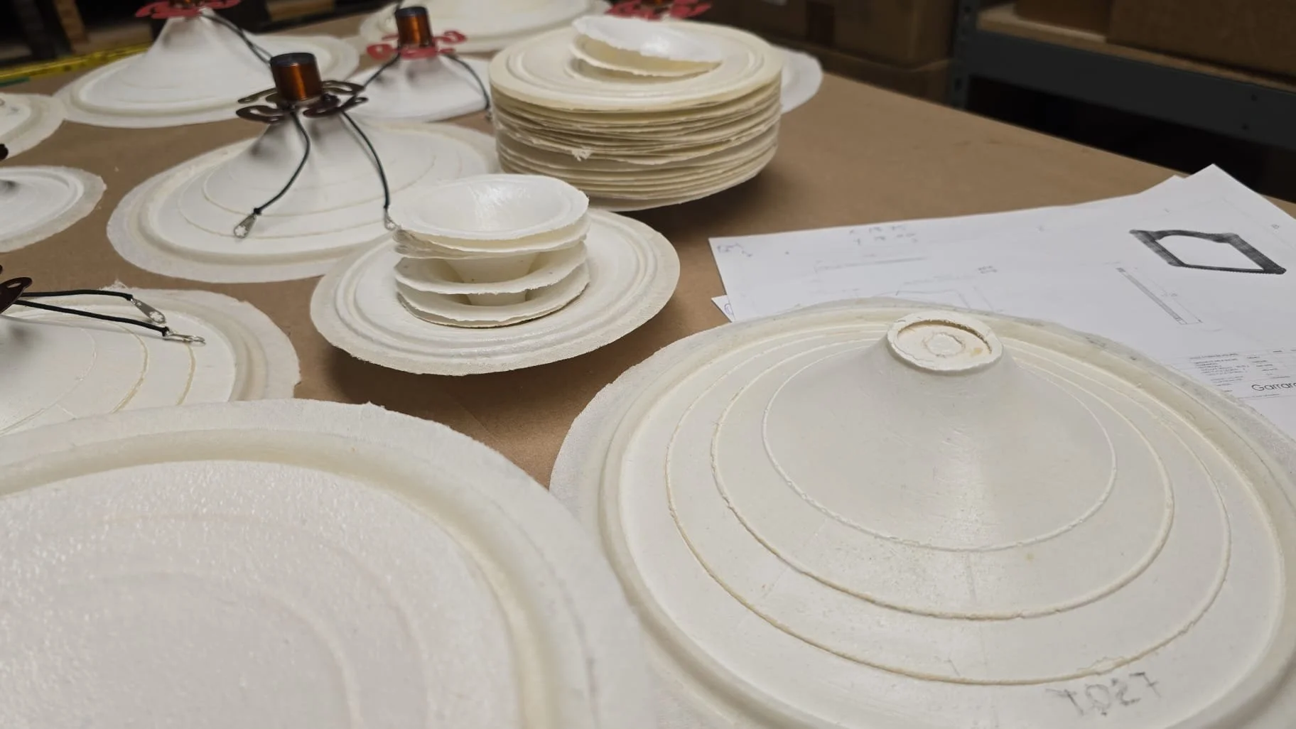 Hartley Concert polymer cones and picallos in production