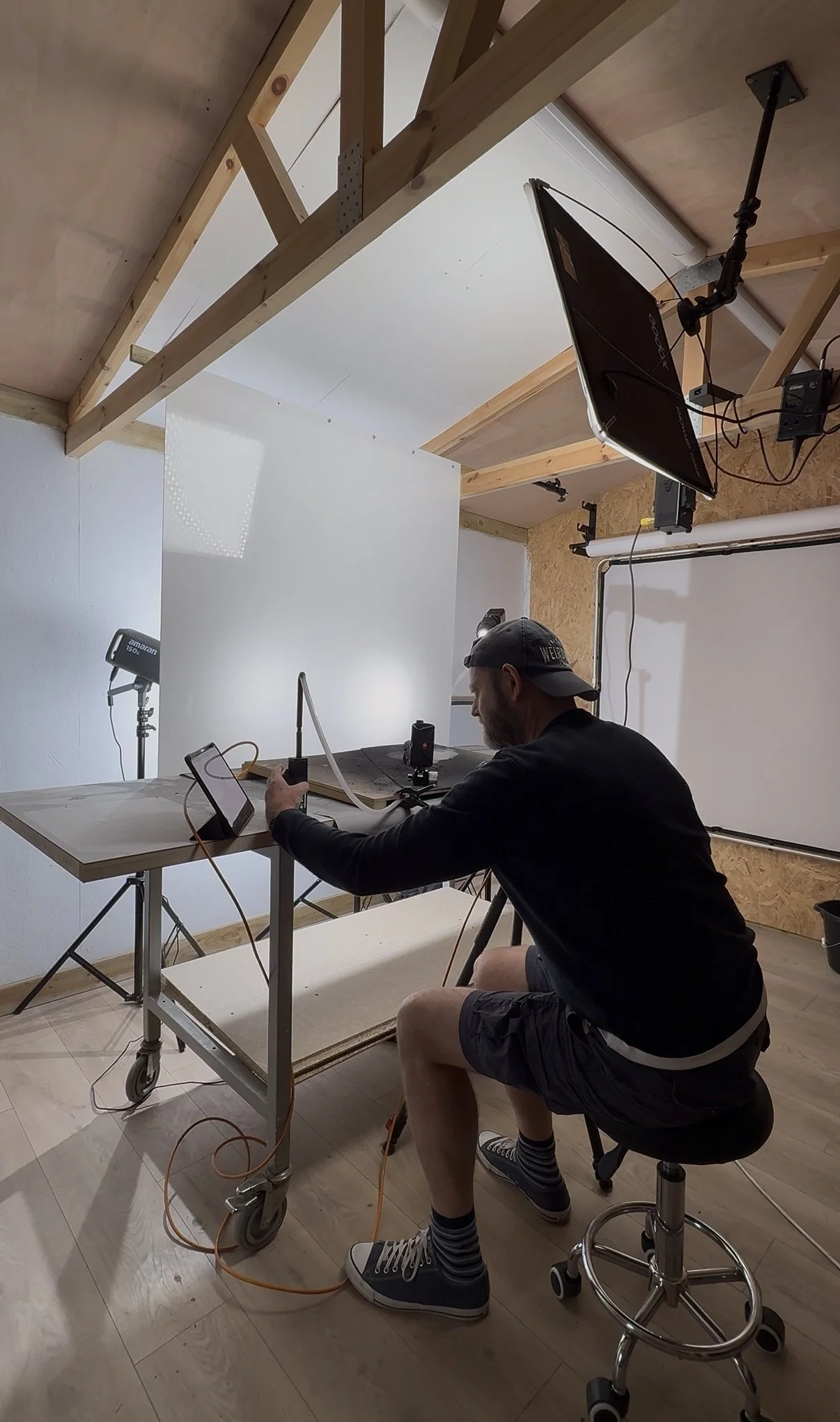 Working in the studio