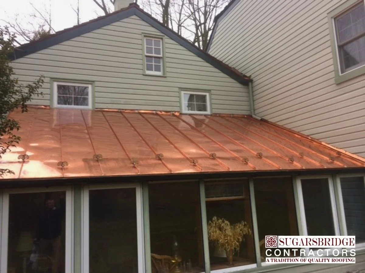 Standing Seam Copper Porch Roof