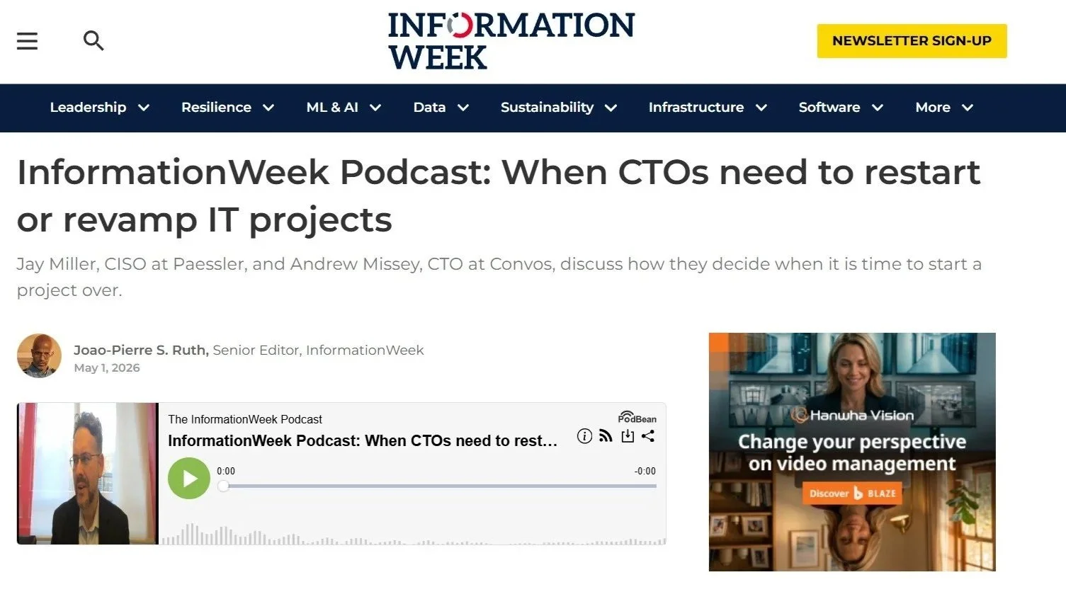 Convos Featured on the InformationWeek podcast