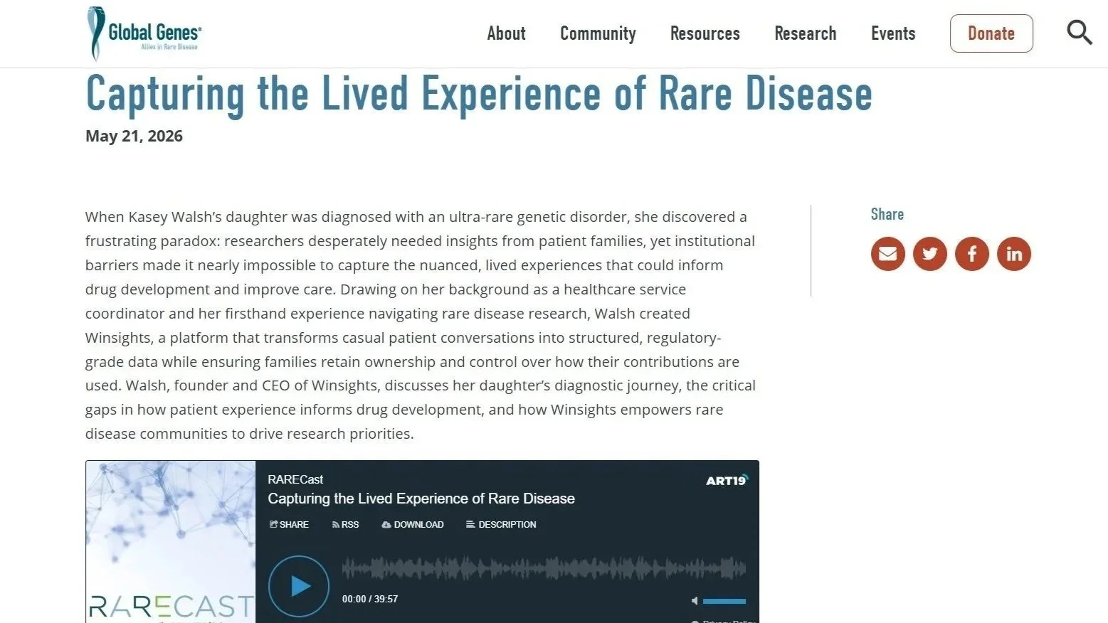 Winsights Featured on RARECast Podcast