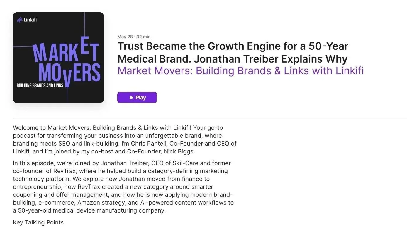 Skil-Care Featured on the Market Movers Podcast