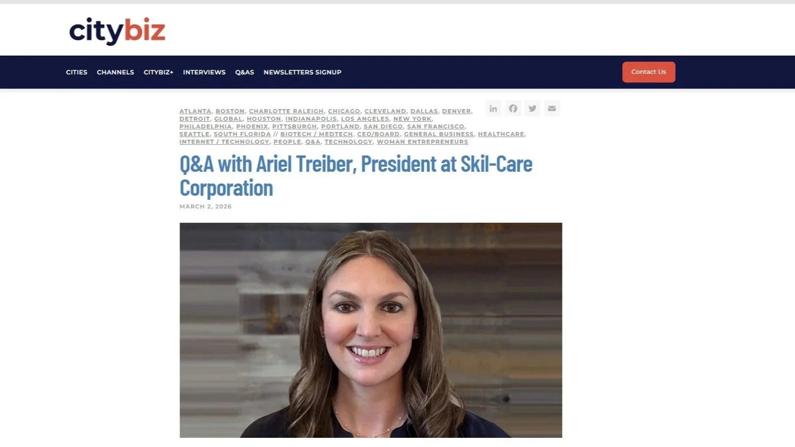 Skil-Care Featured on Citybiz