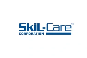 Skill-Care Corporation logo in blue and white colors.