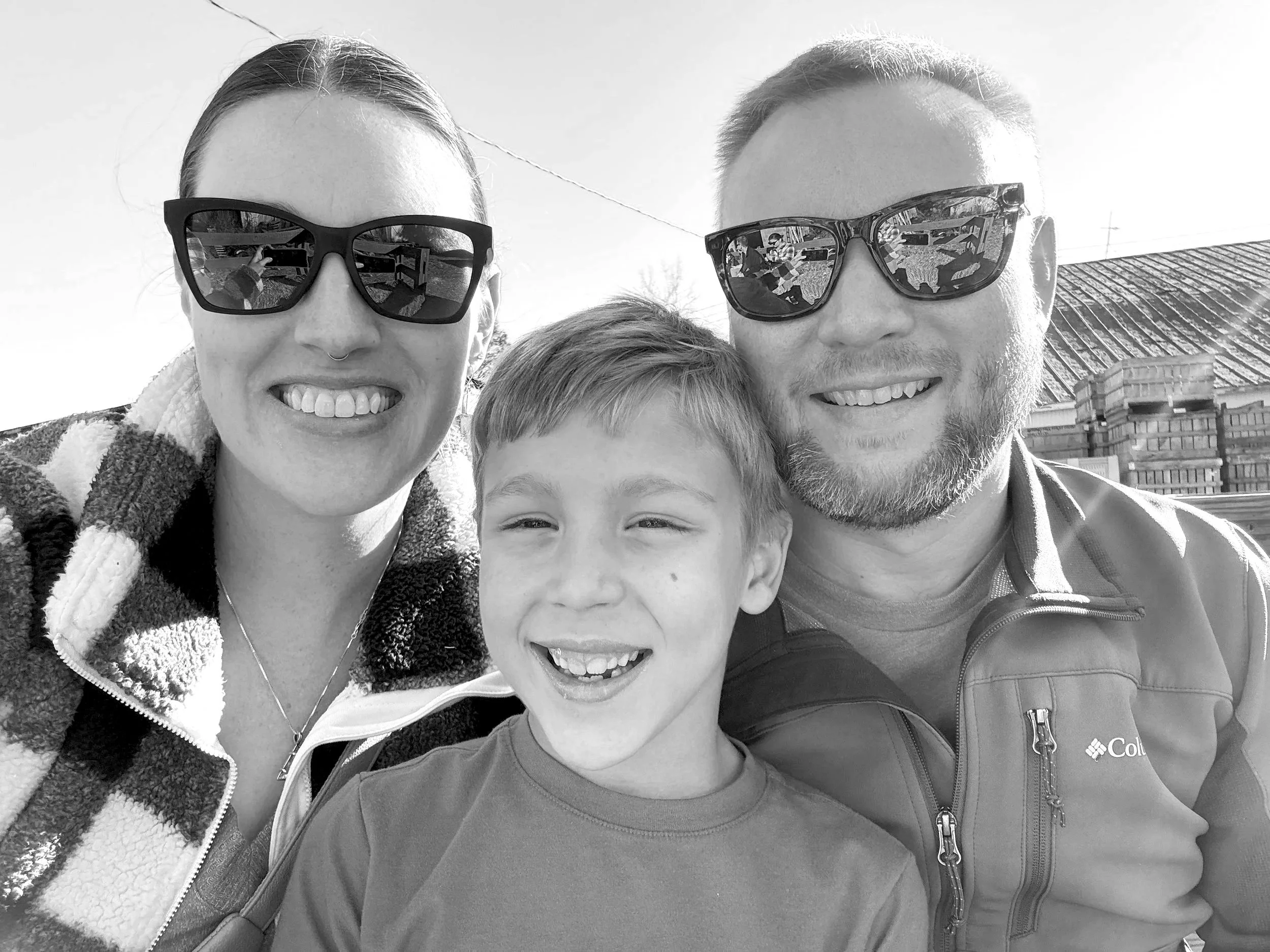 Adrienne Troy, Energy Healer, pictured with her husband and her son
