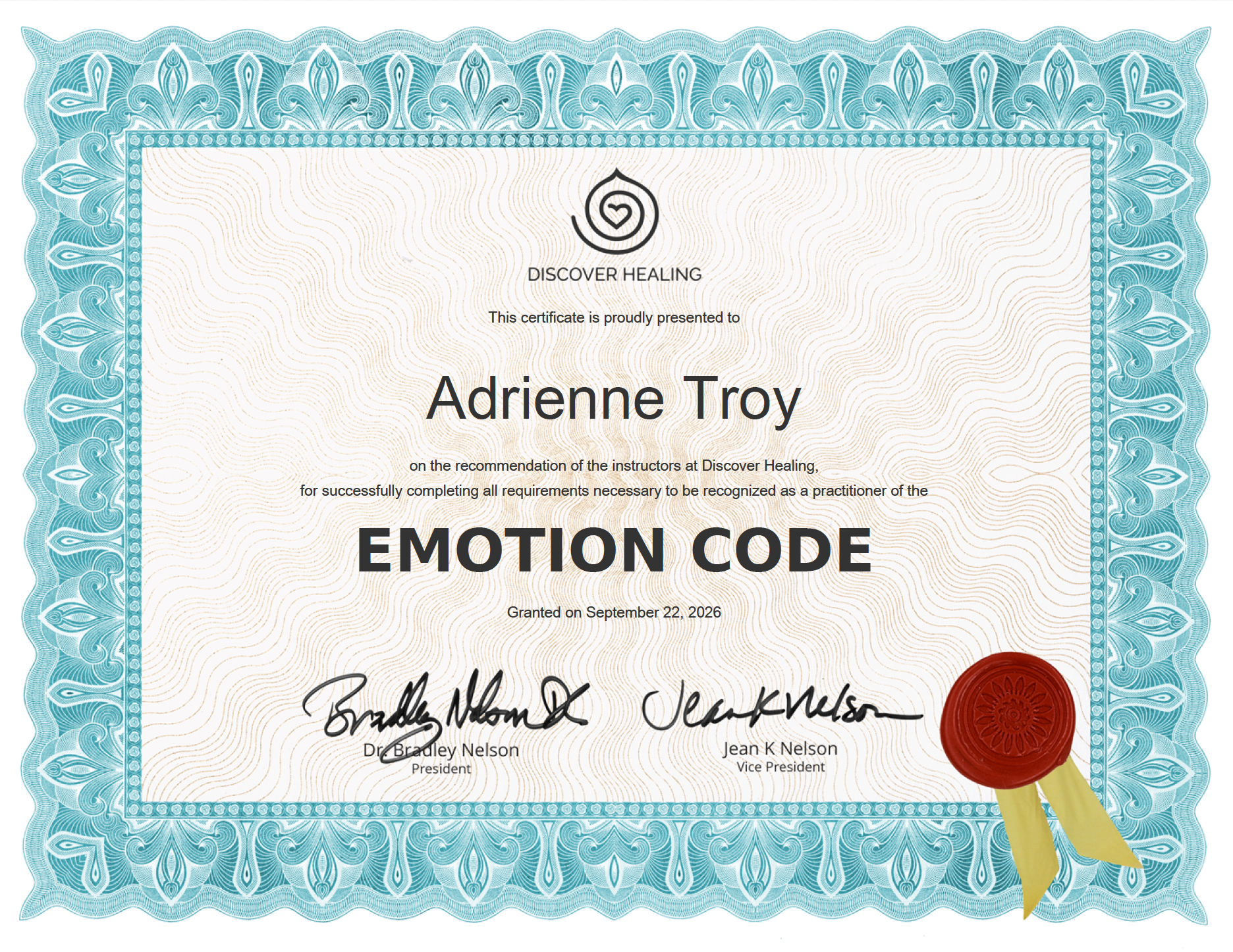 Adrienne Troy Emotion Code Certificate.png