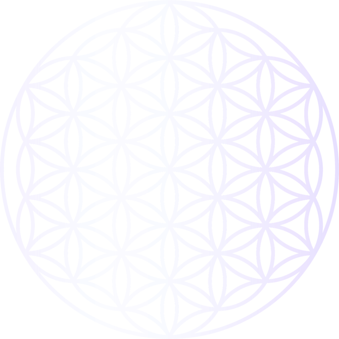 Geometric pattern of interconnected circles forming the flower of life design