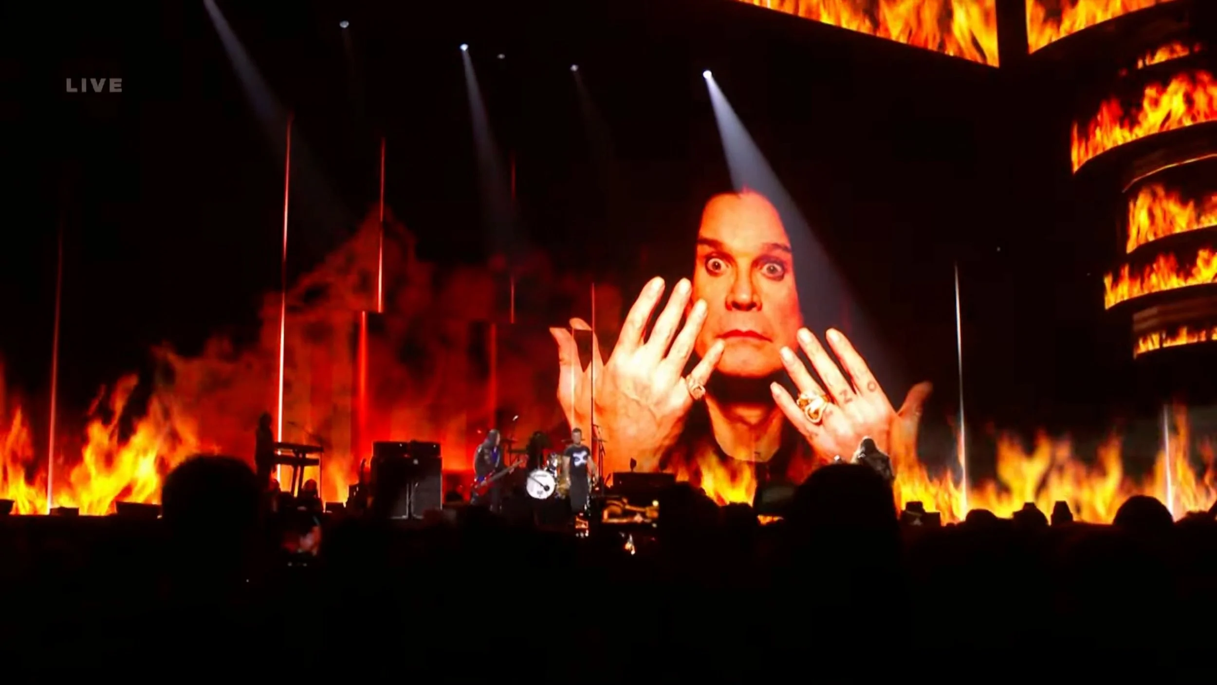 Picture of Ozzy Tribute act, live event scenic fabricated stage