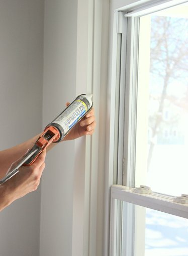 Caulking window frames
