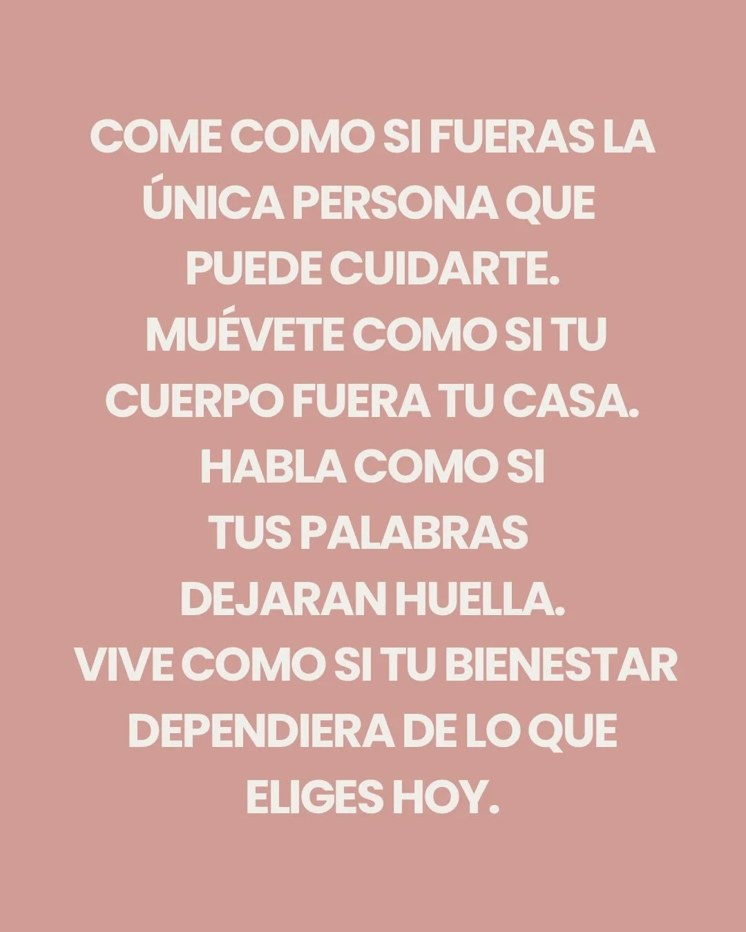 Tu bienestar no nace de un gran cambio, sino de las peque&ntilde;as decisiones que haces todos los d&iacute;as. 🤎✨