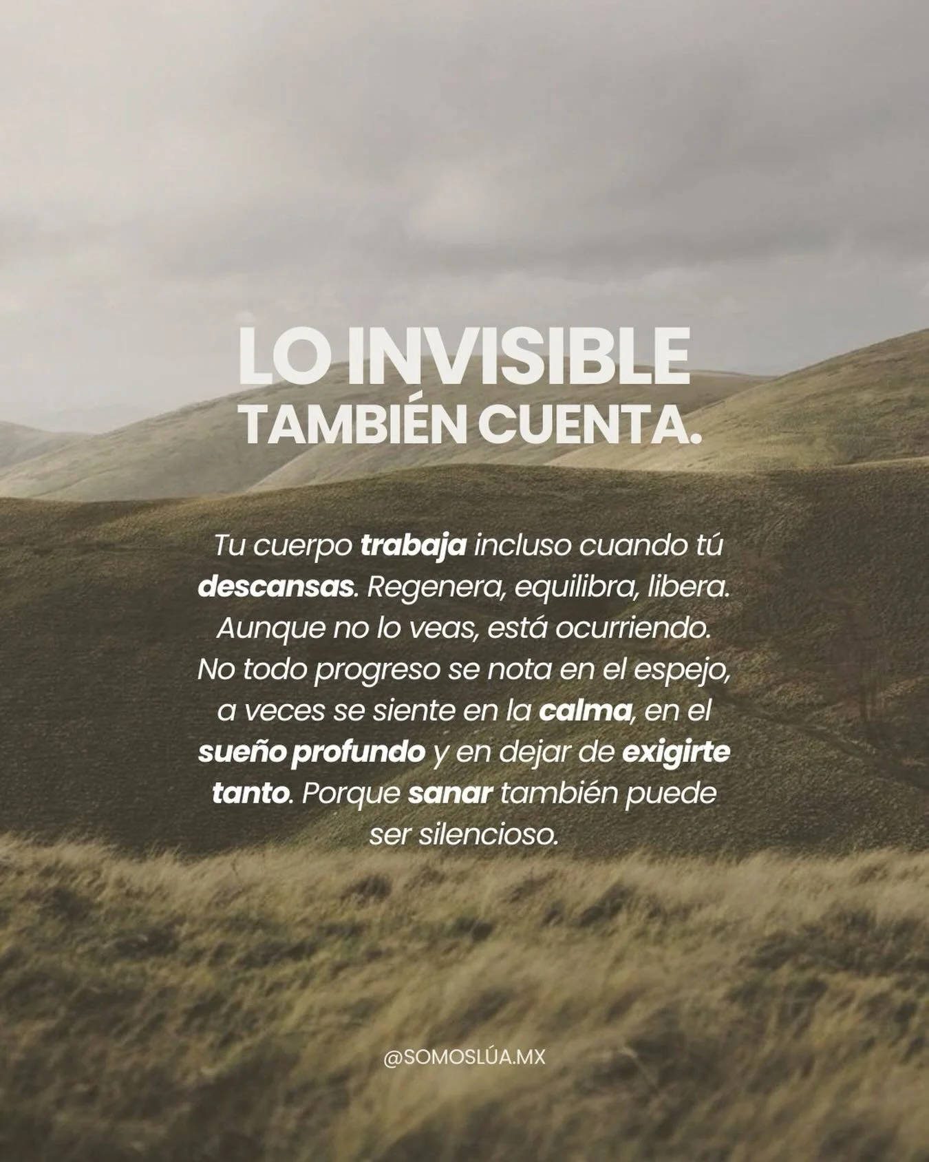 No todo cambio es visible. Tu cuerpo trabaja incluso cuando t&uacute; bajas el ritmo. Sabe reparar, equilibrar y volver a su centro. 🌿

Tips para sostener ese equilibrio invisible:
&bull; Prioriza el descanso: dormir bien tambi&eacute;n es nutrici&o