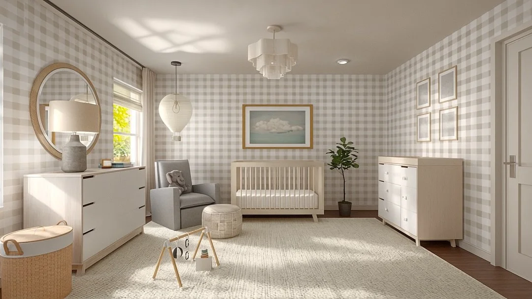 So fun when my e-design clients send me photos from their projects across the country. Swipe to see how their nursery came to life 💗 @thehavenly