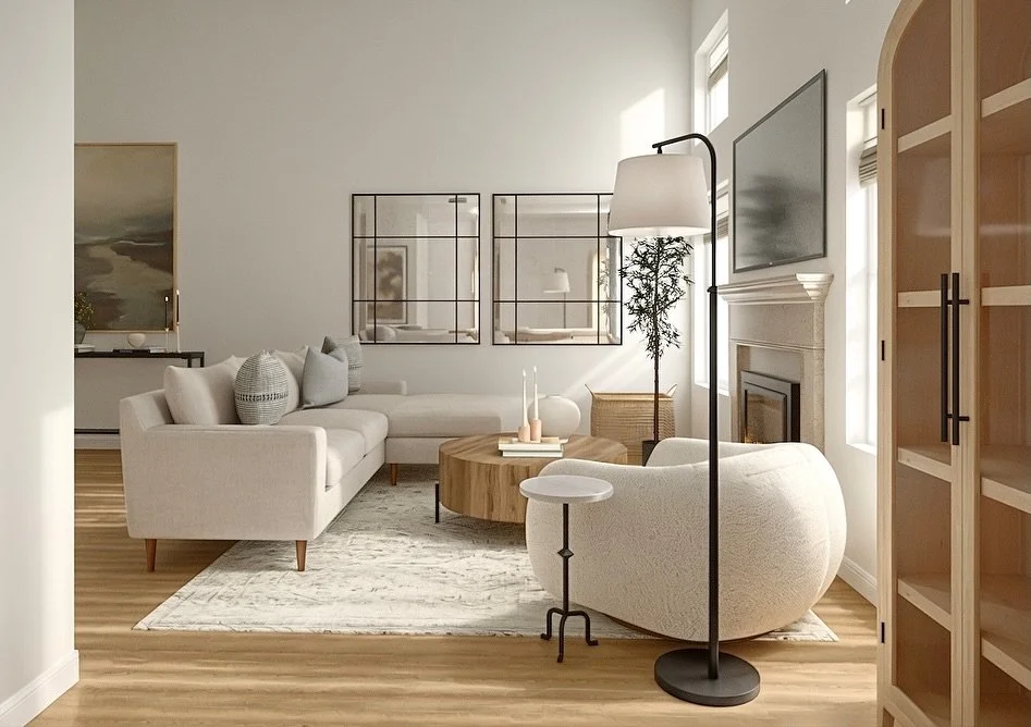 Having so much fun with my E Design clients through @thehavenly ✨ This one is my clients in California, they felt they had a tricky small living room, but we figured it out!