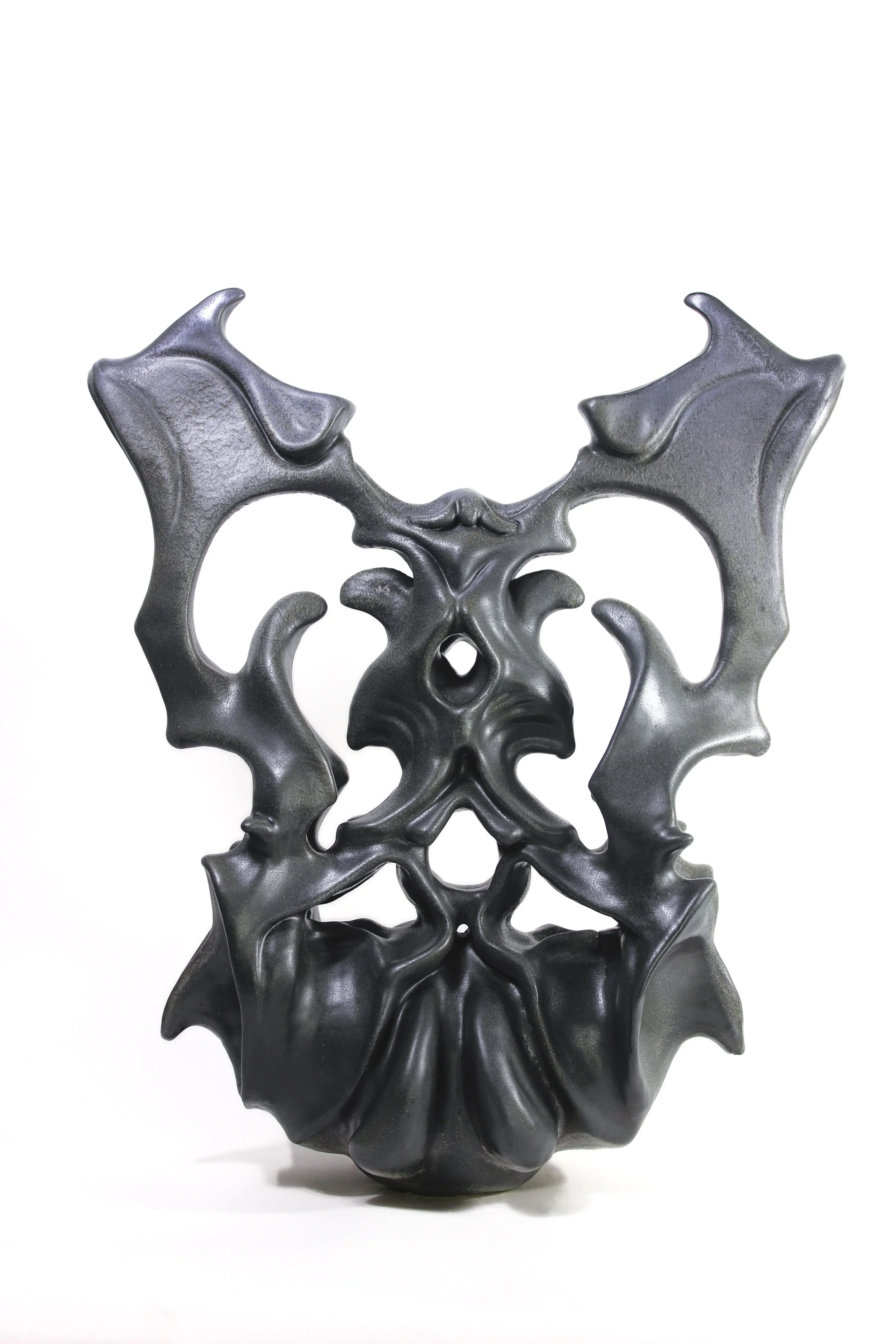 "Learning From The Night Bird", 21" x 18.5" x 8.5", Glazed Ceramic Stoneware, 2026