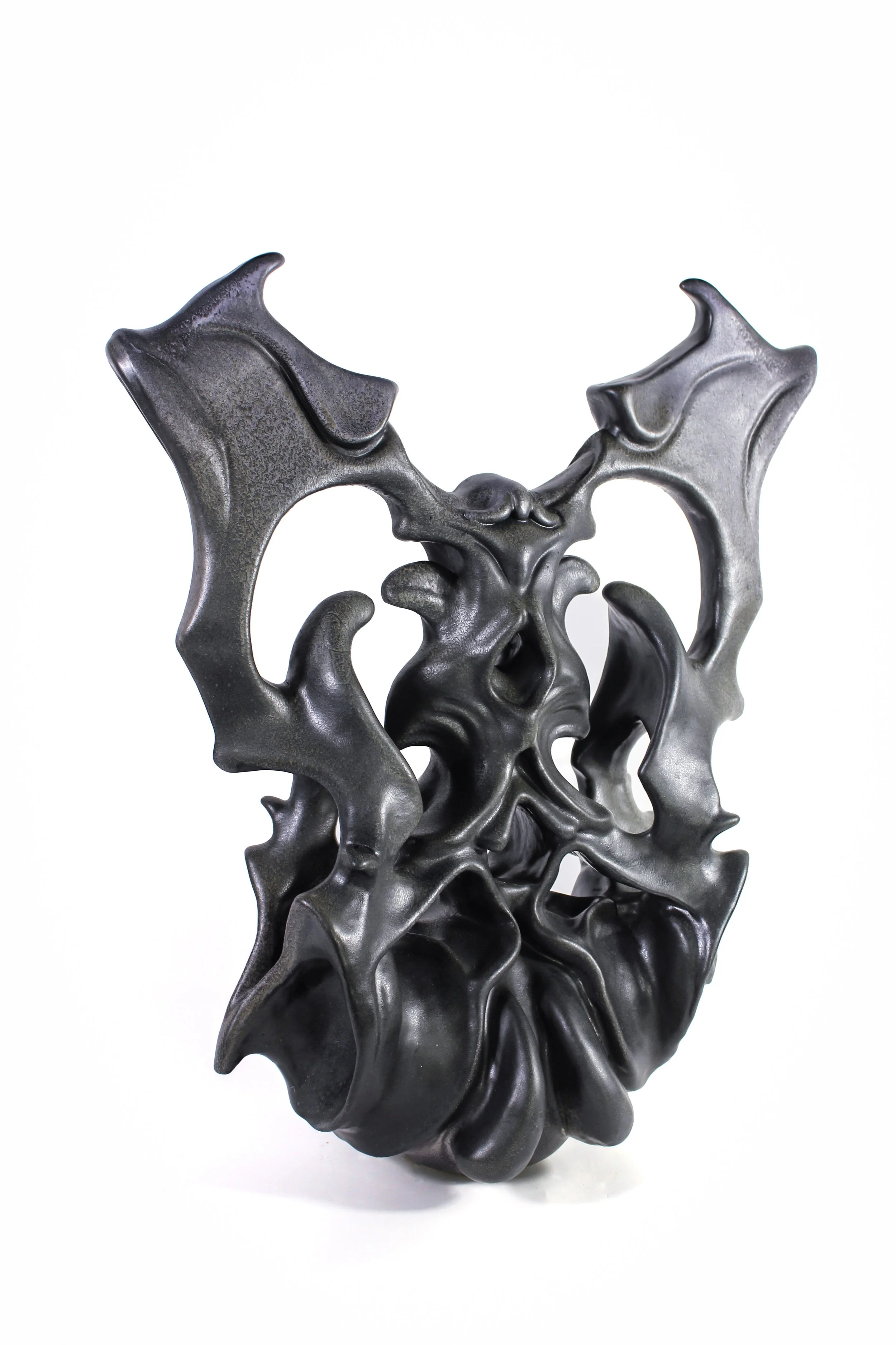 "Learning From The Night Bird", 21" x 18.5" x 8.5", Glazed Ceramic Stoneware, 2026