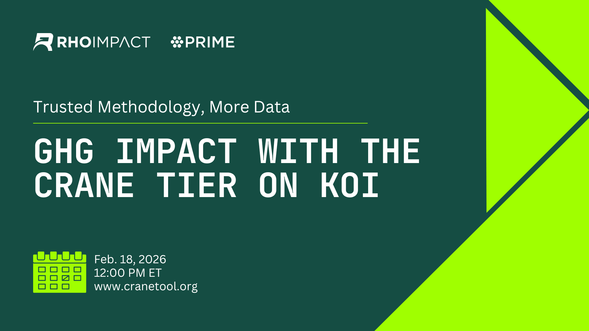 GHG Impact With CRANE Tier on Koi