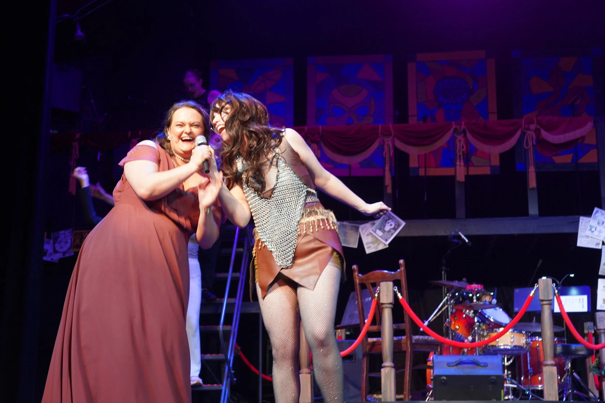 Sarah as Musidorus and the cast of Head Over Heels at The Footlight Club in Boston, MA.
