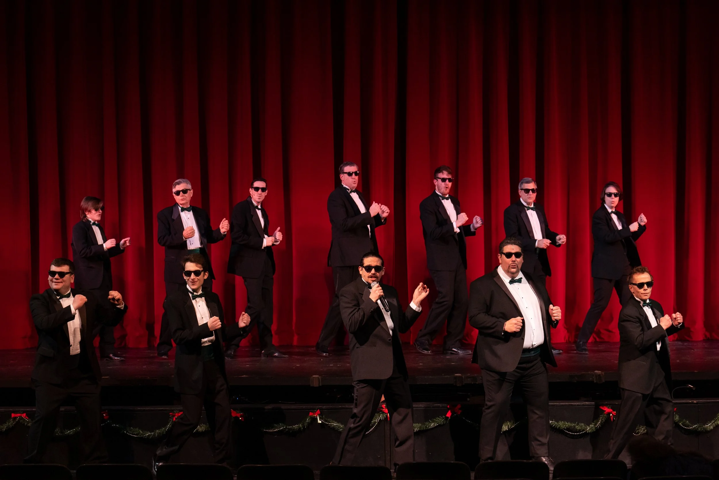 Sarah and the cast of ChristmasTime at Reagle Music Theatre in Waltham, MA