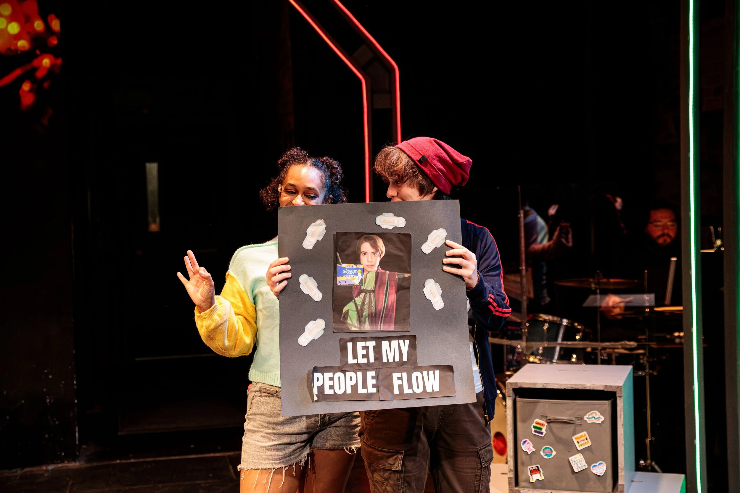 Sarah as Jo and the cast of Jagged Little Pill at Marblehead Little Theatre in Marblehead, MA.