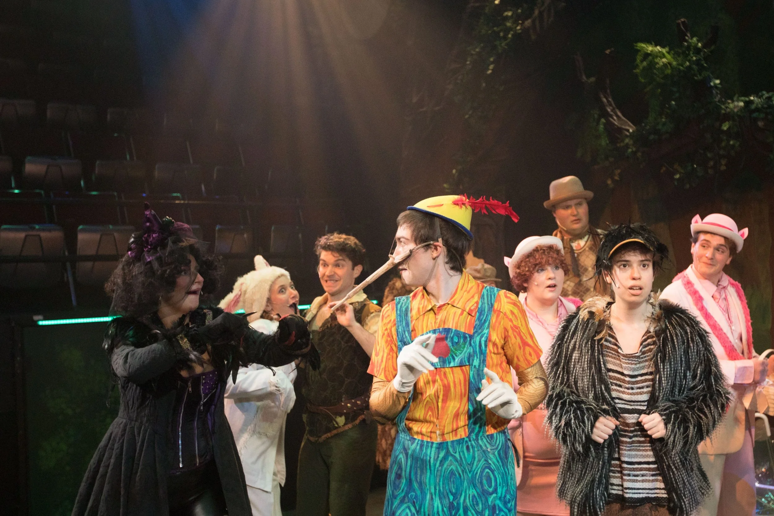 Sarah as the Ugly Duckling and the cast of Shrek at Seacoast Repertory Theatre in Portsmouth, NH