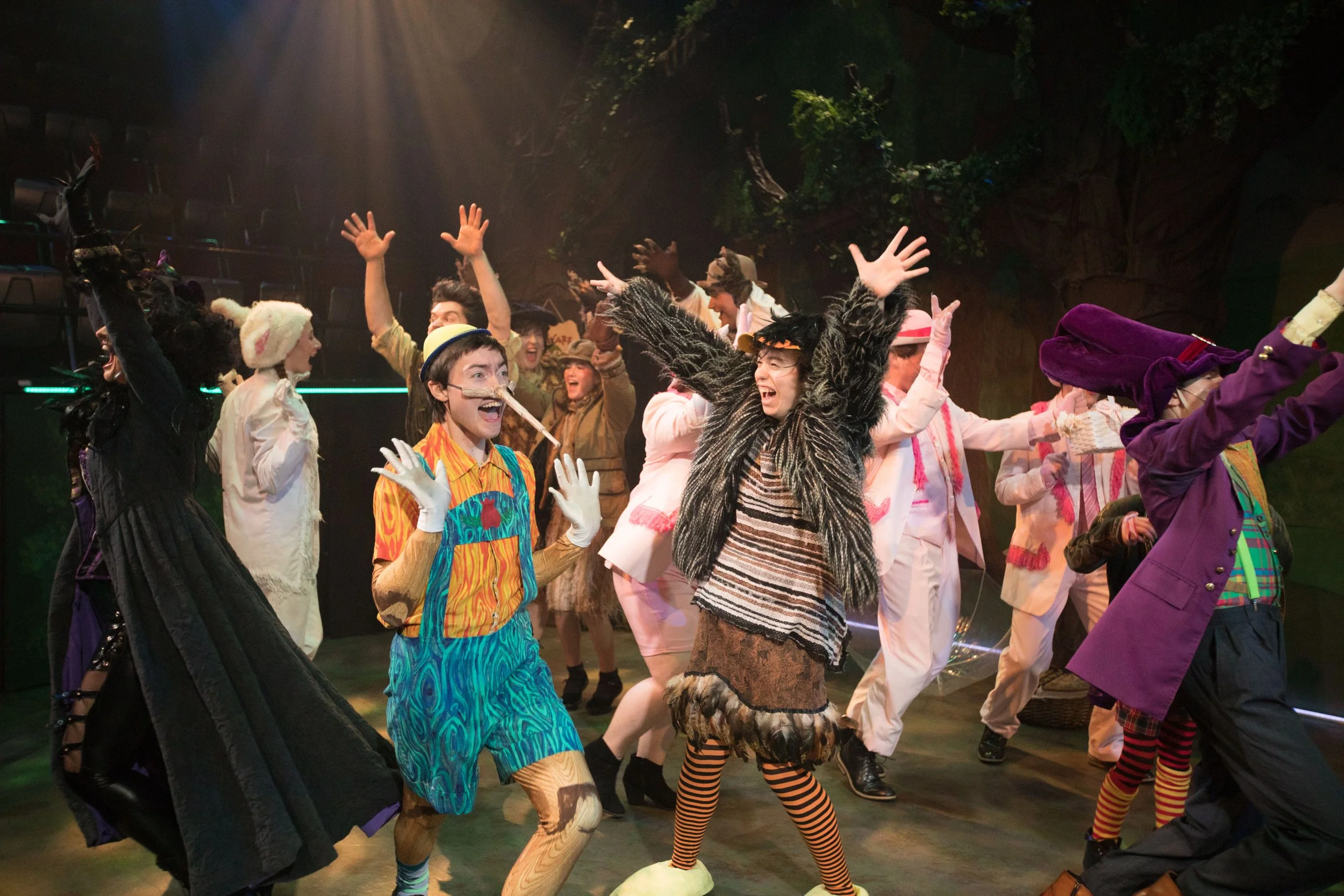 Sarah as the Ugly Duckling and the cast of Shrek at Seacoast Repertory Theatre in Portsmouth, NH