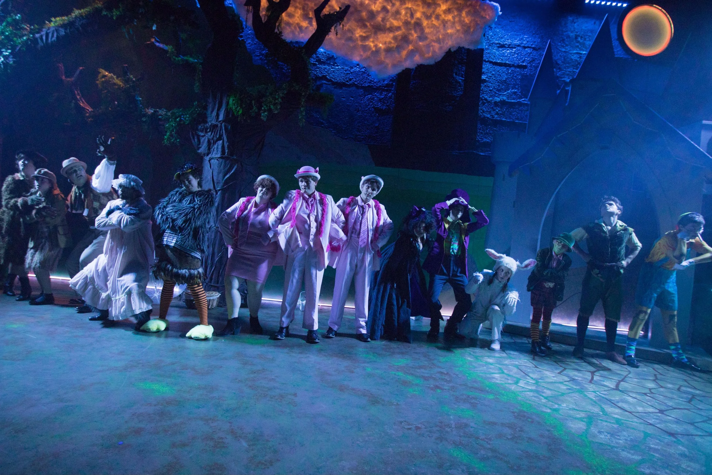 Sarah as the Ugly Duckling and the cast of Shrek at Seacoast Repertory Theatre in Portsmouth, NH