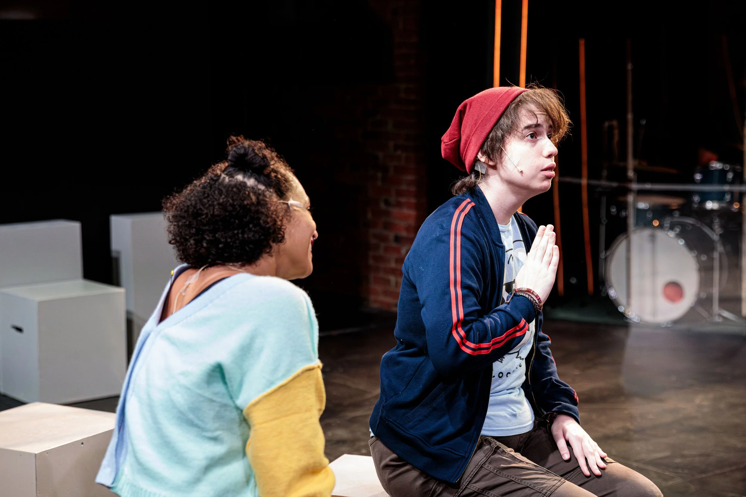 Sarah as Jo and the cast of Jagged Little Pill at Marblehead Little Theatre in Marblehead, MA.