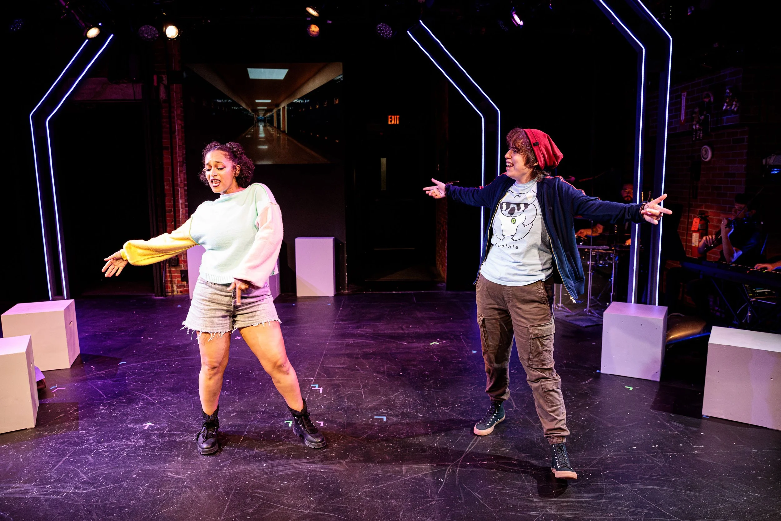 Sarah as Jo and the cast of Jagged Little Pill at Marblehead Little Theatre in Marblehead, MA.