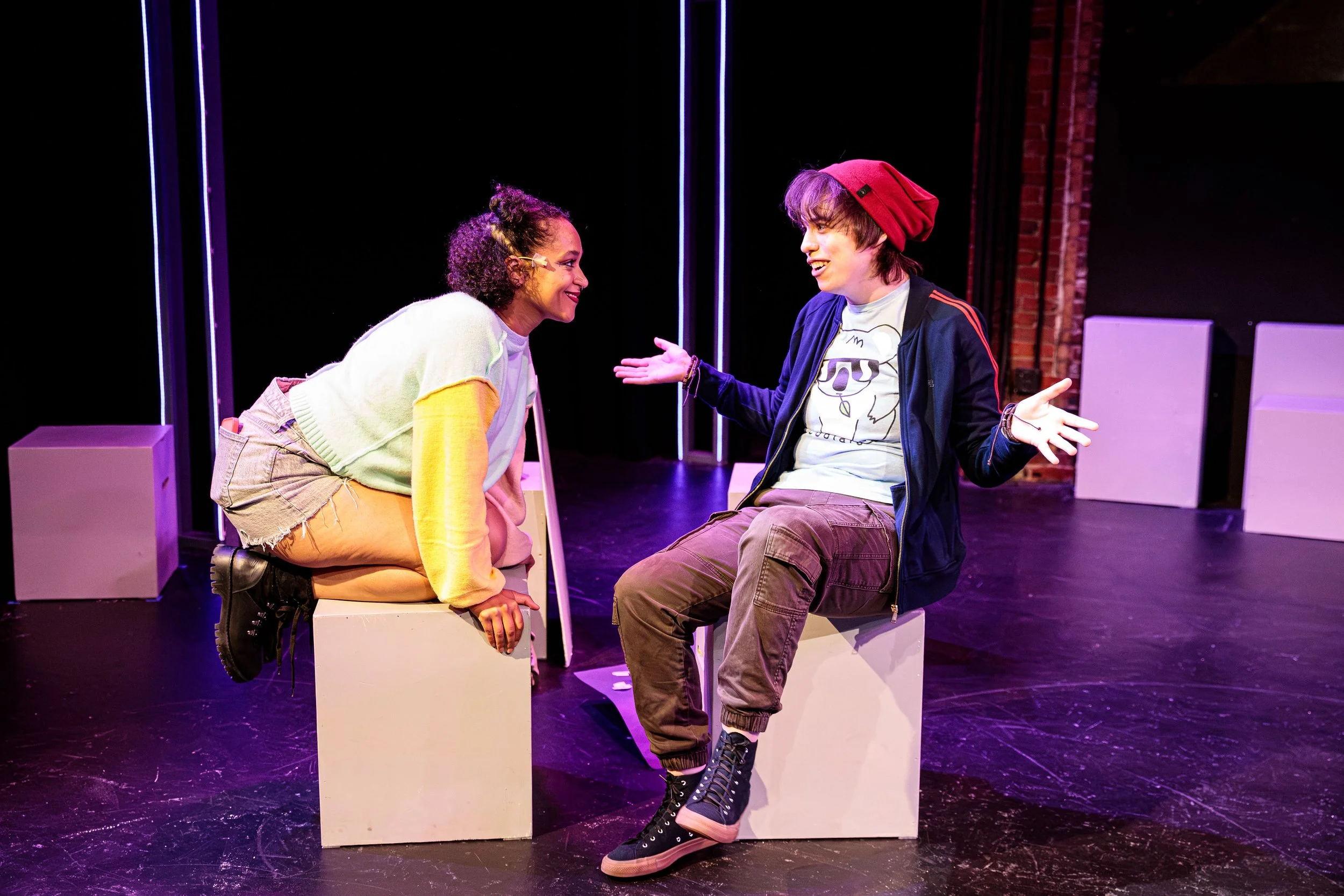 Sarah as Jo and the cast of Jagged Little Pill at Marblehead Little Theatre in Marblehead, MA.