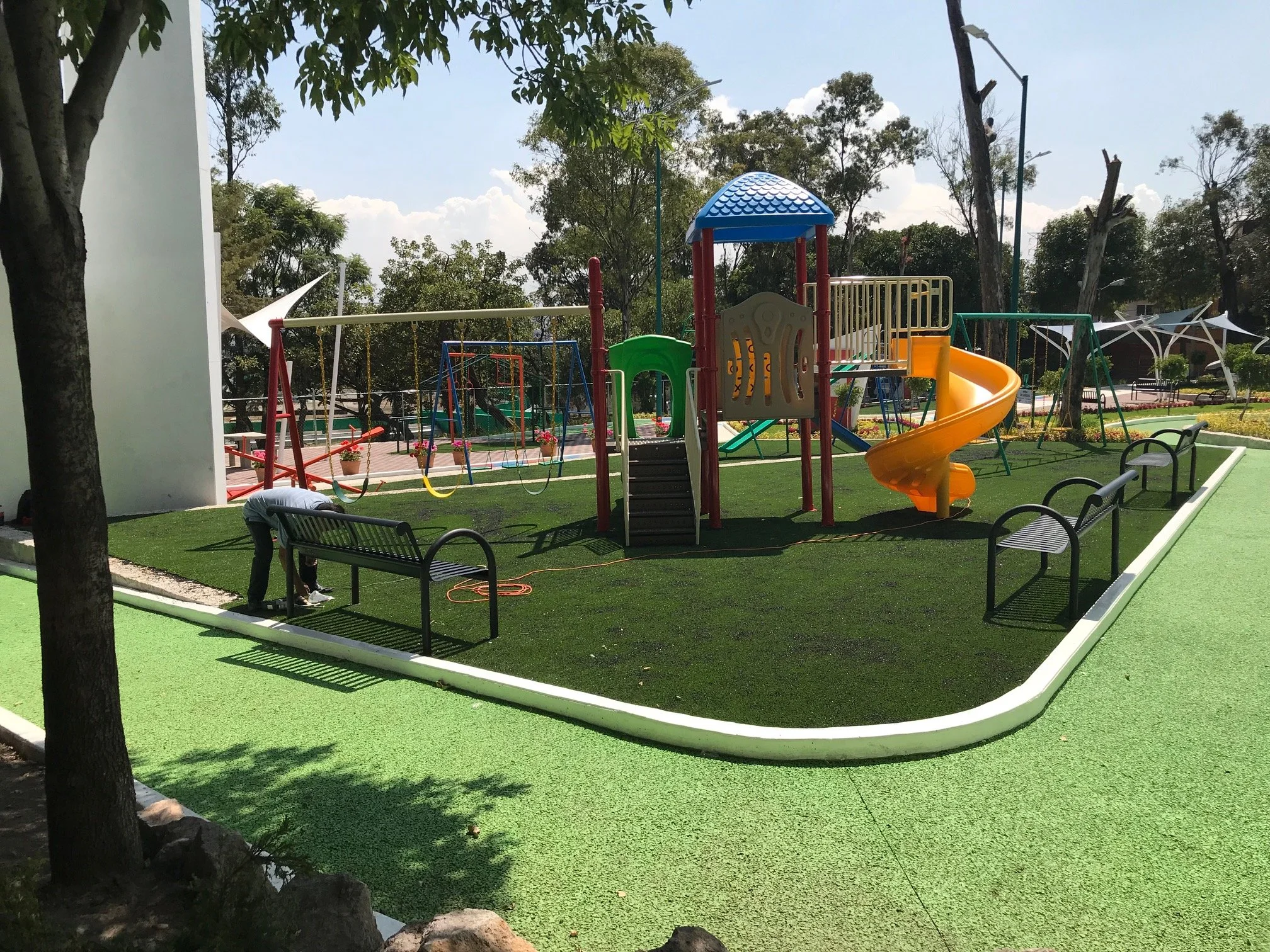 OBRA: CONSTRUCCIÓN PARQUE DE LOS FRAILES

PROPIEDAD: AYUNTAMIENTO DE TLALNEPANTLA

UBICACIÓN: SAN ANDRES ATENCO

EJECUCIÓN: CONSTRUCCIÓN

AÑO: 2018