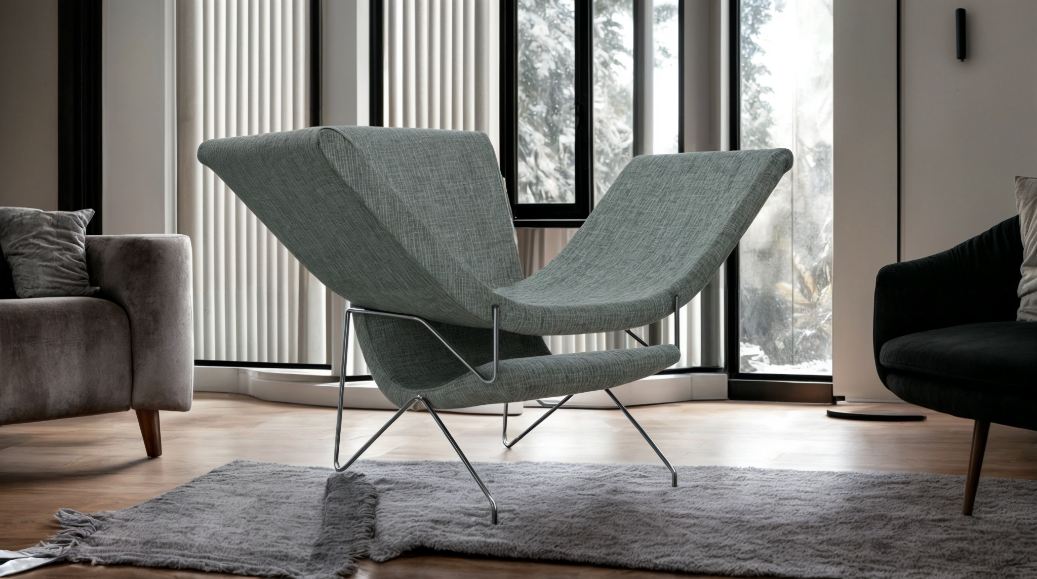 Silla inspirada en el estilo de Clara Porset.