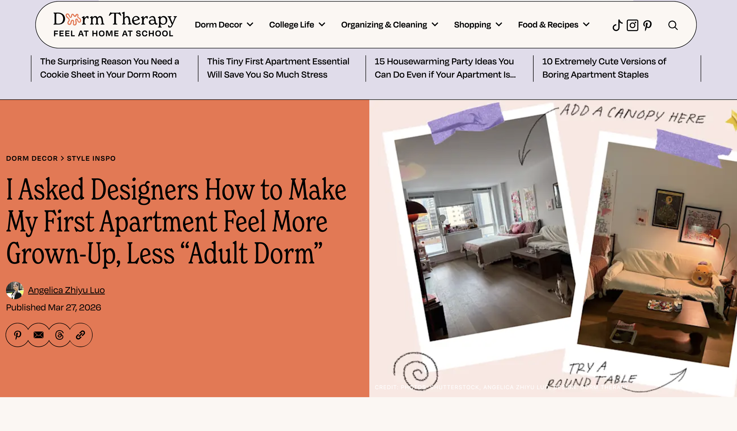I Asked Designers How to Make My First Apartment Feel More Grown-Up, Less “Adult Dorm”
