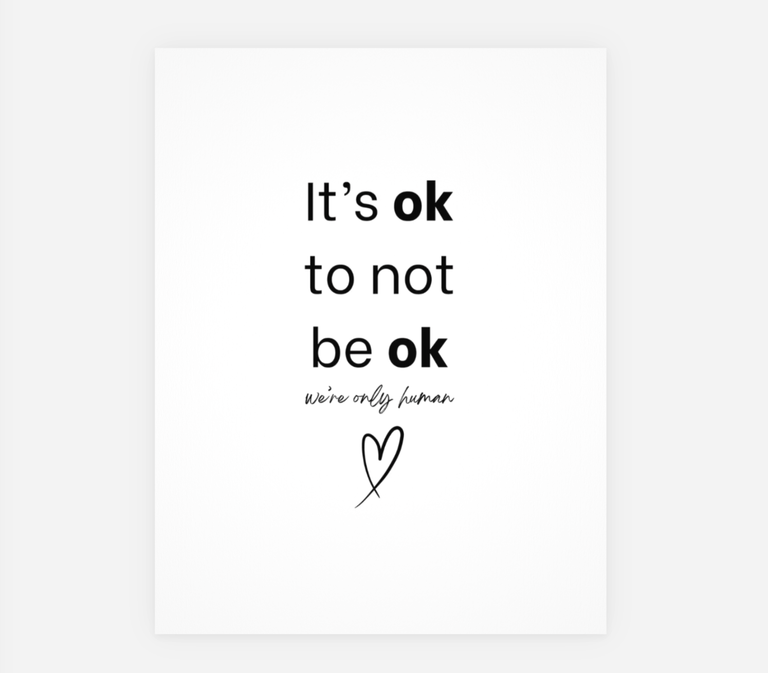We're Only Human Card