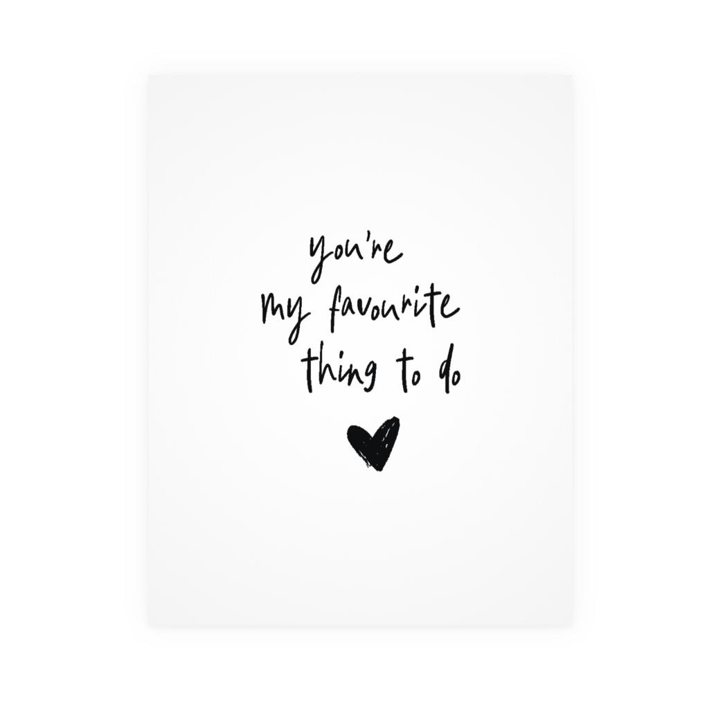 Favourite Thing To Do Card