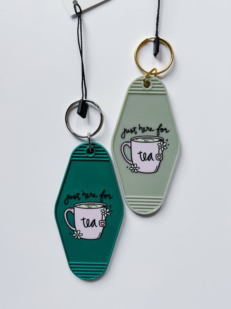 Here For The Tea Keychain