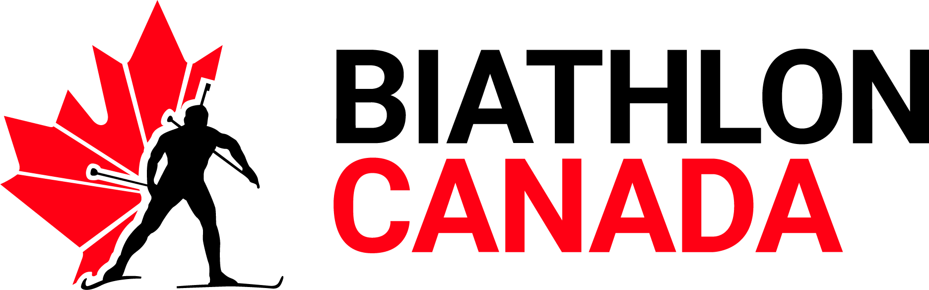 biathlon canada logo black and red