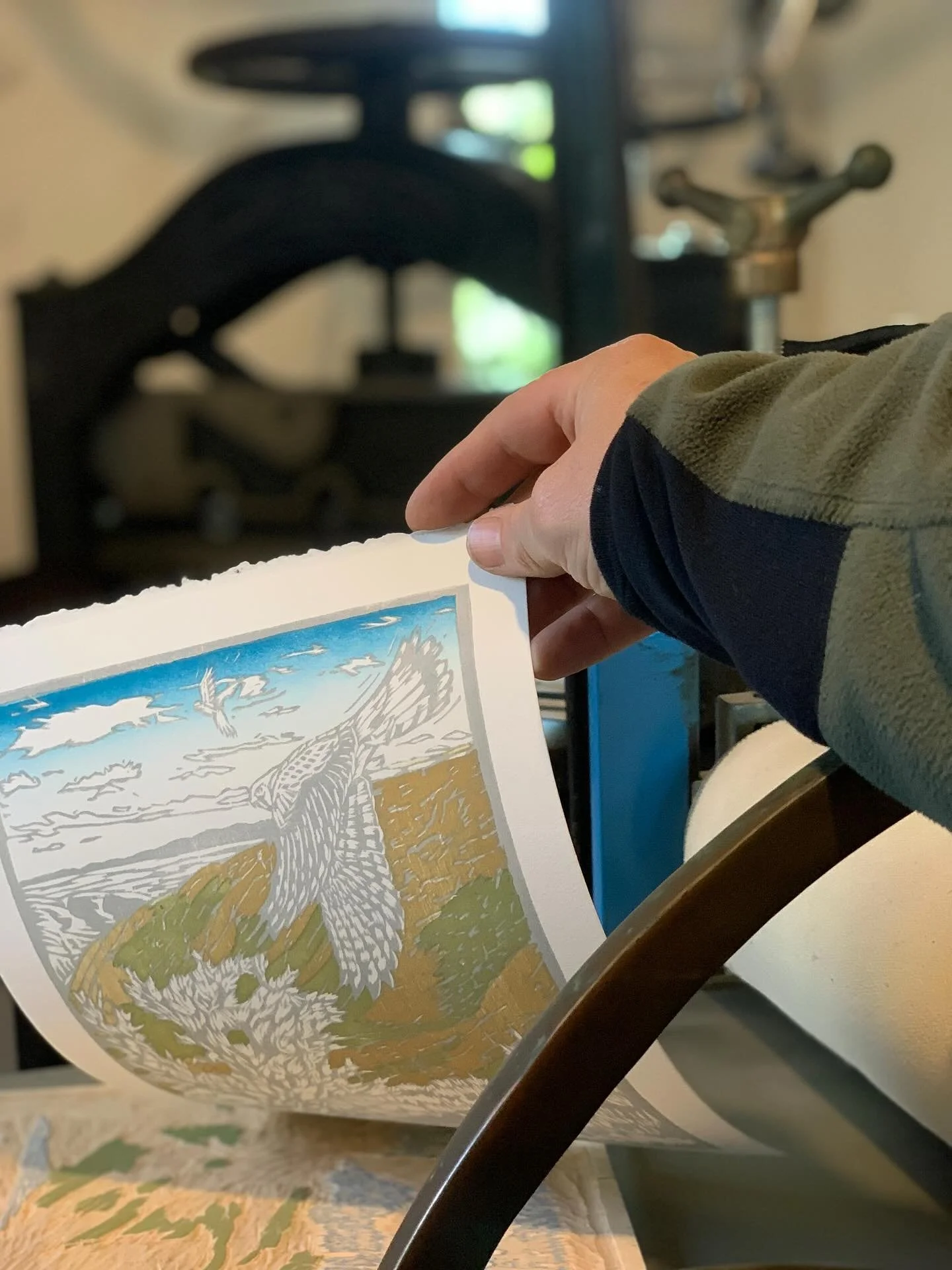 New print ever so slowly coming to life. I&rsquo;m piecing it together with a new palette of desert colors.