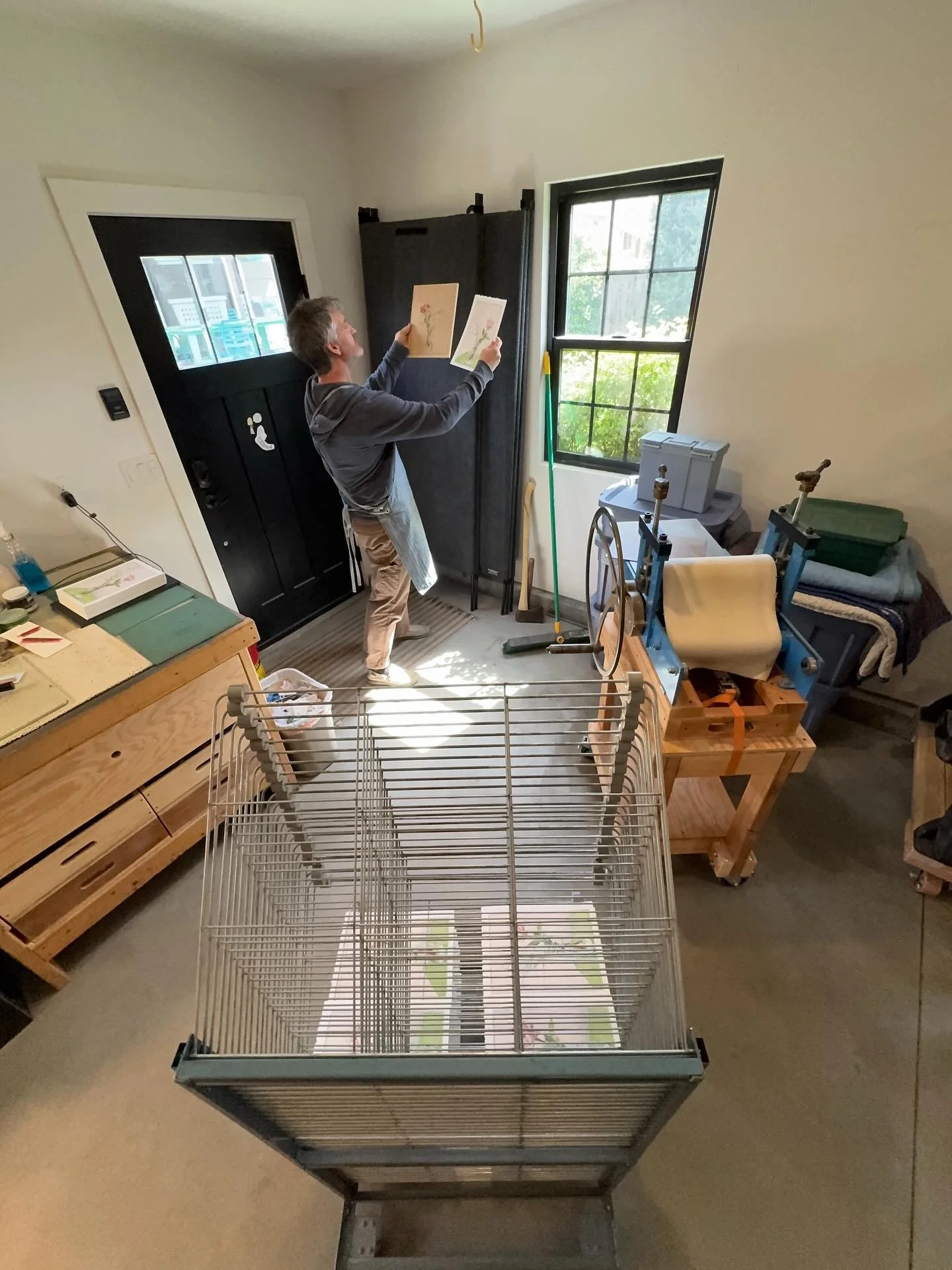 If anybody was wondering, I&rsquo;m a woodcut printmaker dedicated to the pursuit of beauty. Through the tradition of hand carving, inking, and printing I aim to bring image and symbol into people&rsquo;s lives that inspire and reassure. Here I am in